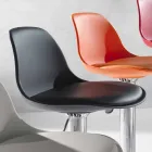 Sgabello in Polipropilene, Design Moderno e Alzabile - Rosa Viadurini