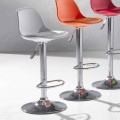 Sgabello Alzabile in Ecopelle dal Design Moderno - Rosa