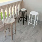 Sgabello in Polipropilene Rinforzato con Fiberglass in Diversi Colori - Neev Viadurini
