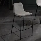 Sgabello in Tessuto Colorato e Metallo Moderno Made in Italy - Nautilus Viadurini