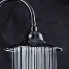 Soffione Classico in Acciaio con Braccio Doccia in Ottone Made in Italy - Jeko Viadurini