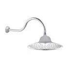 Soffione Classico in Acciaio con Braccio Doccia in Ottone Made in Italy - Jeko Viadurini