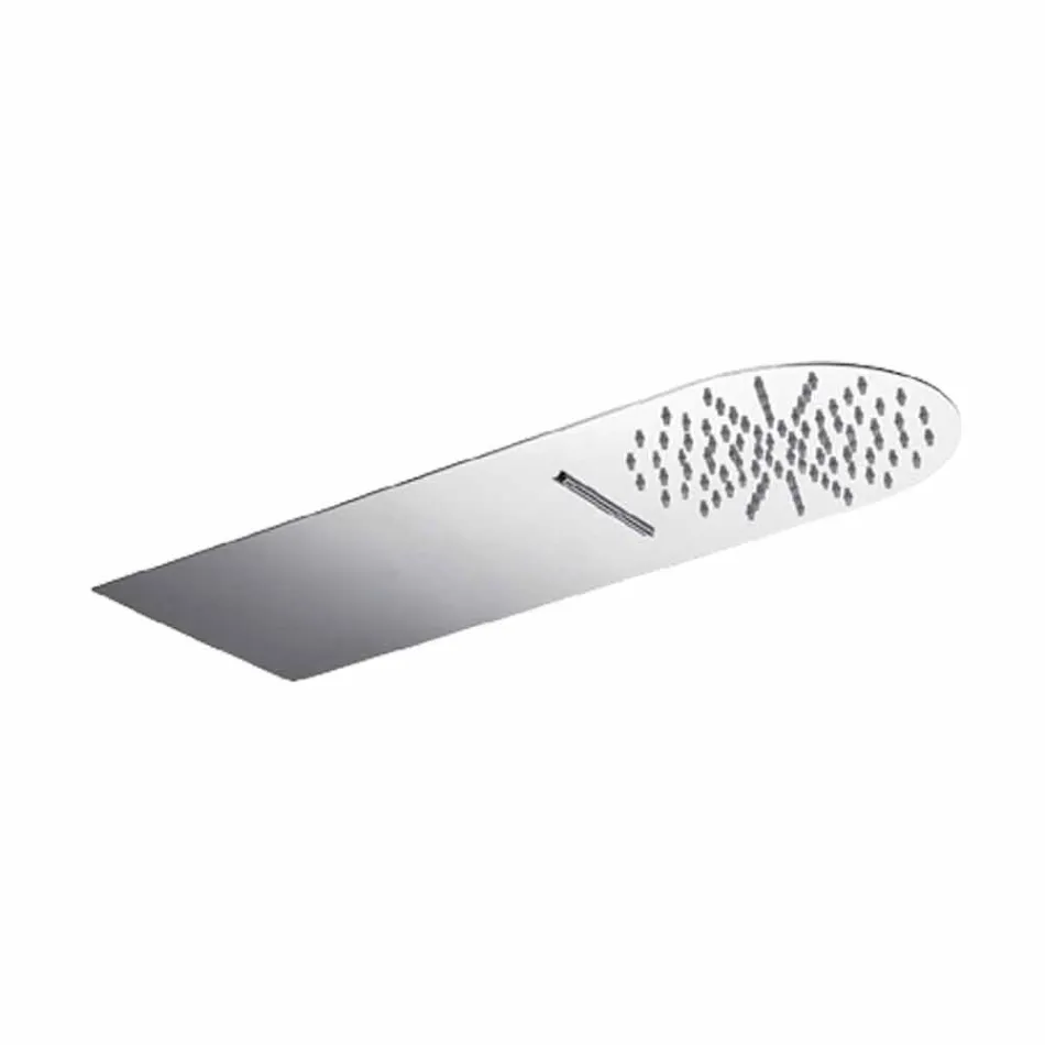 Soffione Doccia da Parete in Acciaio Ultraslim Moderno Made in Italy - Cassio Viadurini
