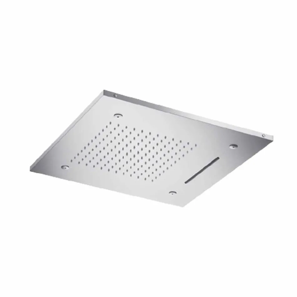 Soffione Doccia da Soffitto in Acciaio Inox con 3 Getti Made in Italy - Frido Viadurini