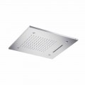 Soffione Doccia da Soffitto in Acciaio Inox con 3 Getti Made in Italy - Frido