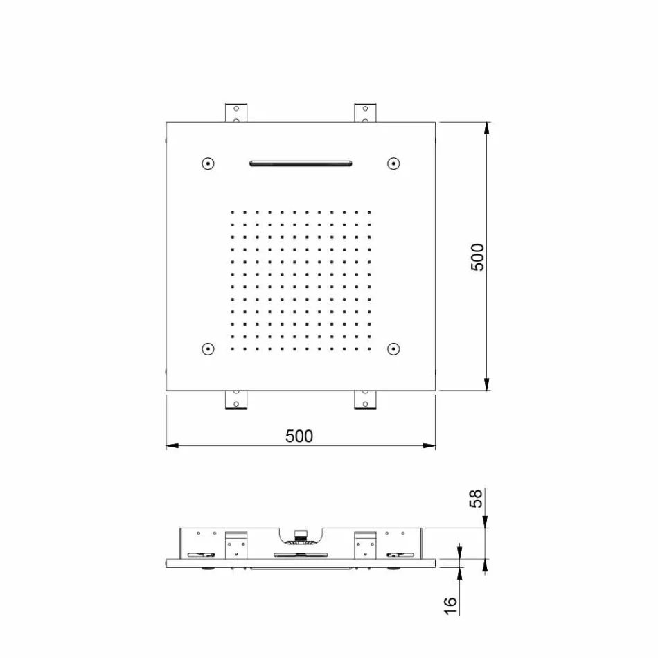 Soffione Doccia in Acciaio Inox con Cromoterapia Made in Italy - Solver Viadurini