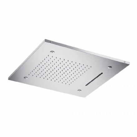 Soffione Doccia in Acciaio Inox con Cromoterapia Made in Italy - Solver Viadurini