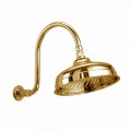 Soffione Doccia in Ottone con Braccio ad Arco Classico Made in Italy - Bisco