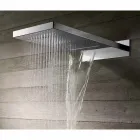 Soffione Doccia Rettangolare in Acciaio Inox da Parete Made in Italy - Anito Viadurini