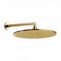 Soffione Doccia Rotondo in Acciaio Inox e Ottone Made in Italy - Aurelio