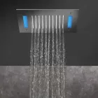 Soffione Monogetto in Acciaio Inox con Cromoterapia a LED Made in Italy - Sauron Viadurini