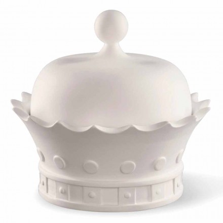 Soprammobile a Forma di Corona in Ceramica Lavorata a Mano Made in Italy - Kingo Viadurini