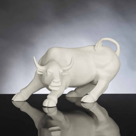 Soprammobile a Forma di Toro in Ceramica Lavorata a Mano Made in Italy - Bulino Viadurini