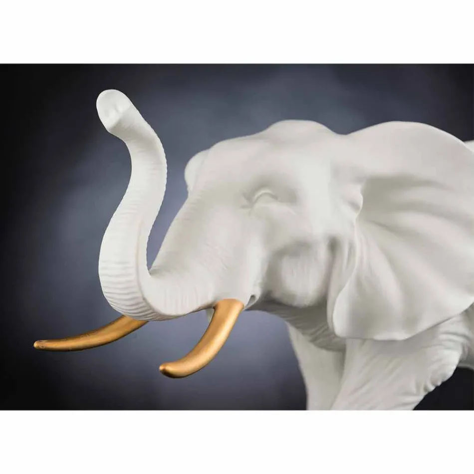 Soprammobile Artigianale a Forma di Elefante in Ceramica Made in Italy - Fante Viadurini