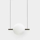 Sospensione Design in Vetro e Ottone con Luce LED, 3 Misure - Alma by Il Fanale Viadurini