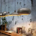 Sospensione di Design Acciaio Anticato Diametro 450 mm – Materia Aldo Bernardi Viadurini