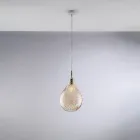 Sospensione in Ferro con Vetro Pyrex Made in Italy per Arredare L’interno - Amazonia Viadurini