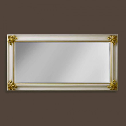 Specchiera a muro design moderno in legno a mano made in Italy Stefano Viadurini