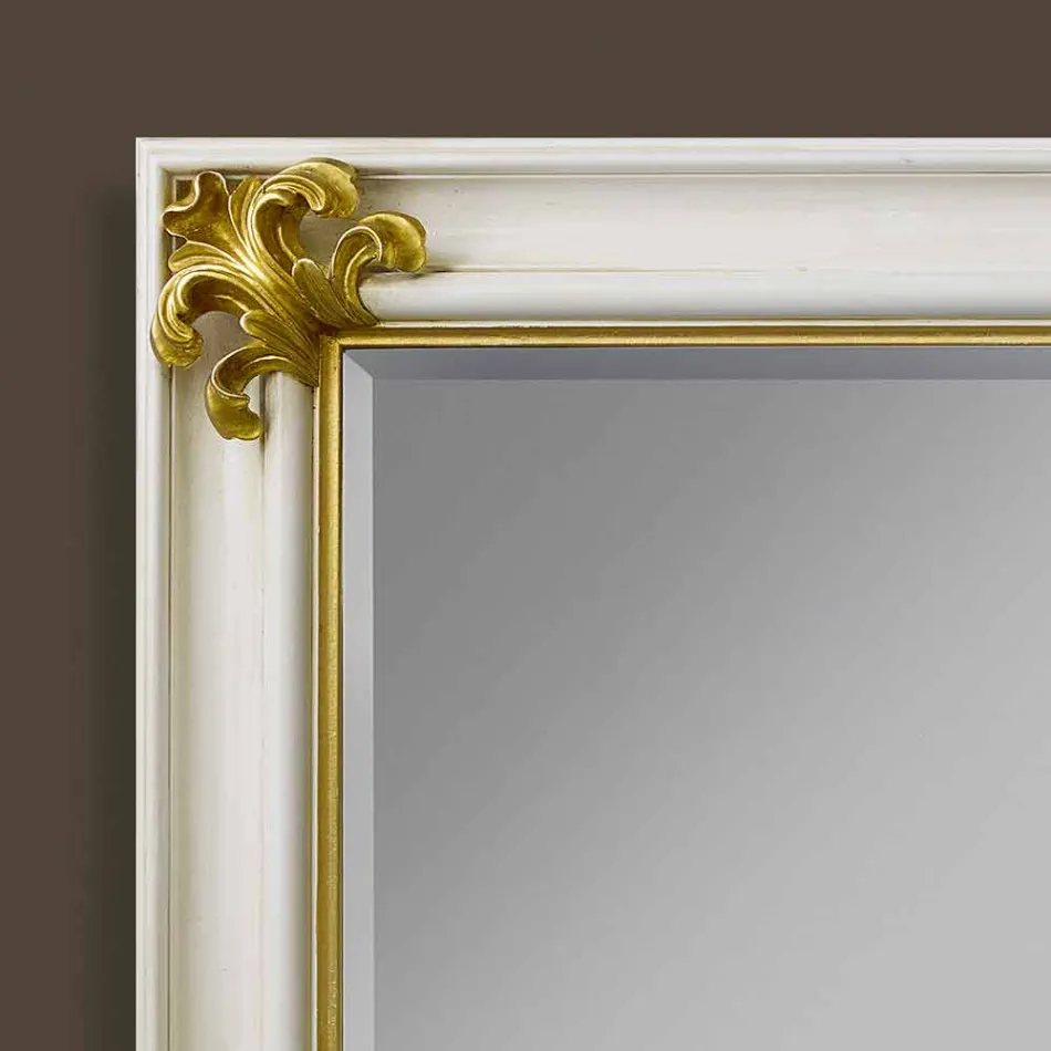 Specchiera a muro design moderno in legno a mano made in Italy Stefano Viadurini