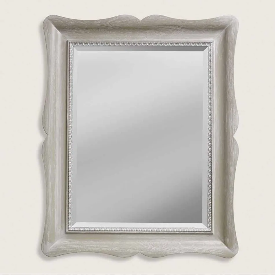 Specchiera a muro in legno abete design moderno fatta in Italia Angelo Viadurini