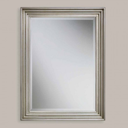 Specchiera a muro legno a mano oro,argento prodotta in Italia Stefania Viadurini