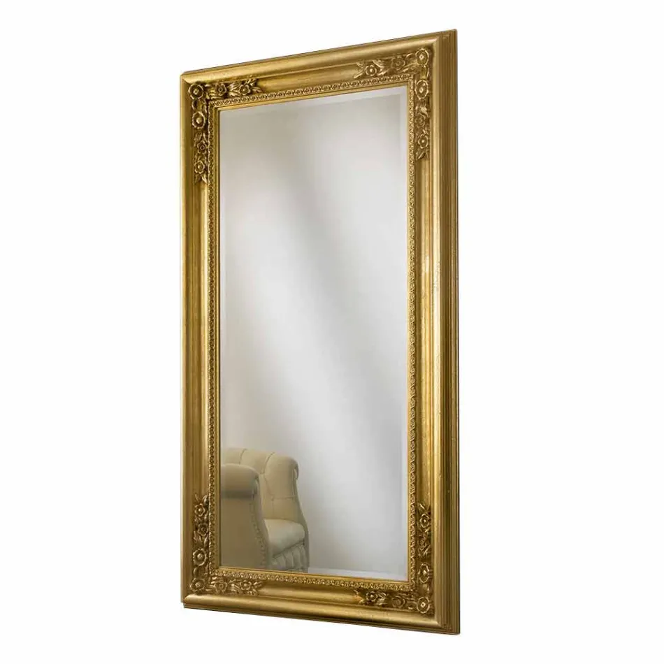Specchiera a muro oro,argento fatta a mano in legno made Italy Michele Viadurini