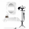 Specchiera a muro trasparente design moderno Diva, made in Italy