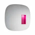 Specchiera a Parete con Luce Led e Vano Rosa Design Minimale Soggiorno - Matrix Viadurini