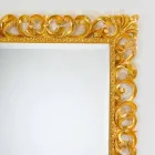 Specchiera da parete design classico con finitura foglia oro Paris Viadurini