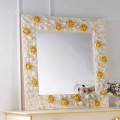 Specchiera da parete di design decorata con rose Flower