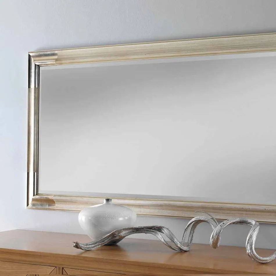 Specchiera da parete in legno moderna fatta in Italia a mano Piera Viadurini