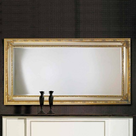 Specchiera da parete moderna in legno di abete fatta in Italia Armando Viadurini