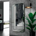Specchiera di Design con Cornice in Vetro Effetto Cristallo Made in Italy - Loop Viadurini