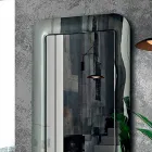 Specchiera di Design con Cornice in Vetro Effetto Cristallo Made in Italy - Loop Viadurini