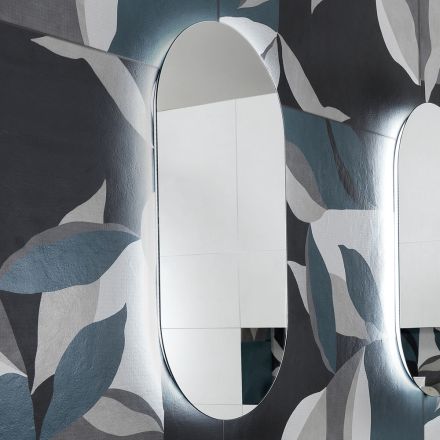 Specchiera Filo Lucido di Forma Irregolare Retroilluminato Made in Italy - Study Viadurini