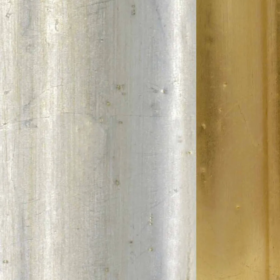 Specchiera moderna legno abete da parete a mano fatta in Italia Carlo Viadurini