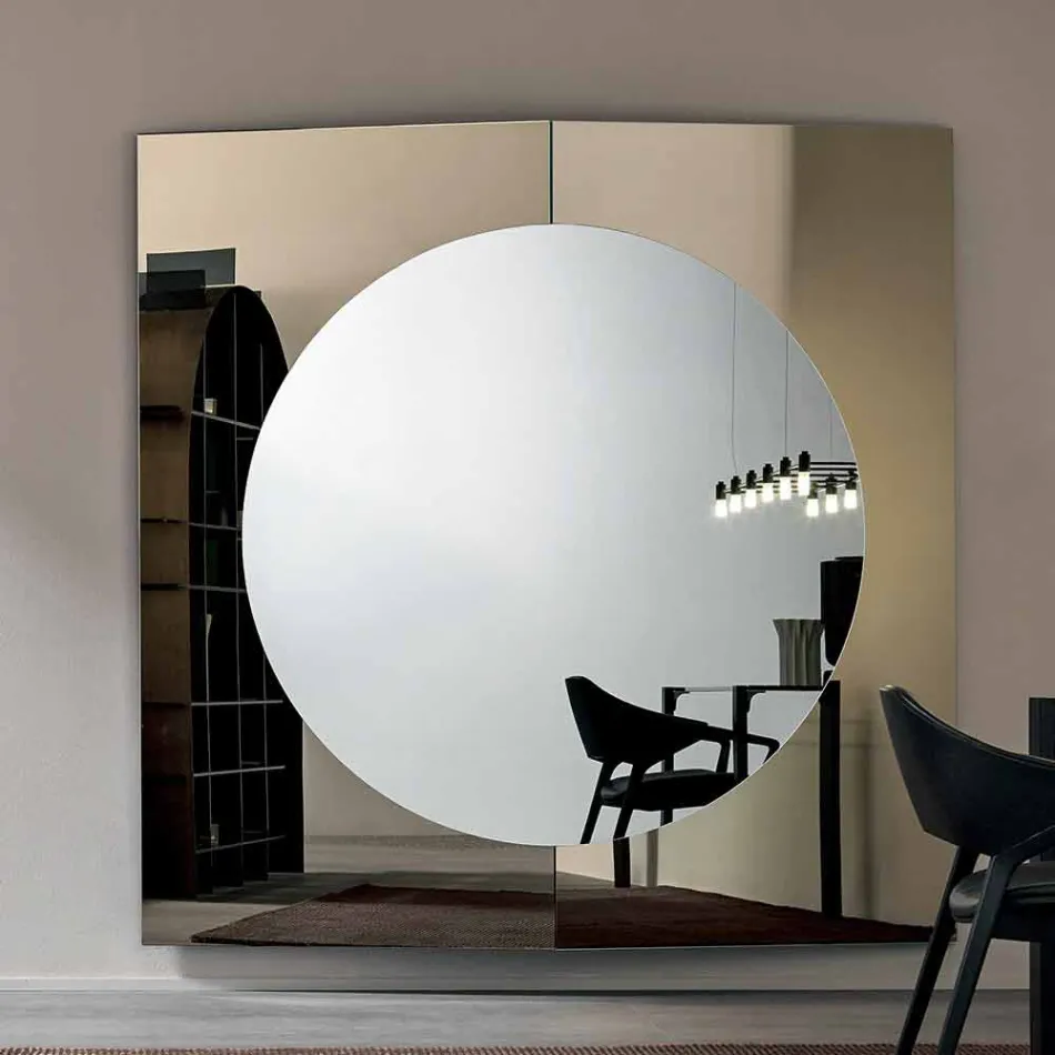 Specchiera Muro di Design Moderno Composta da 3 Pannelli Made in Italy – Bristol Viadurini