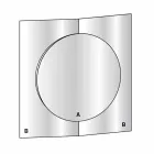 Specchiera Muro di Design Moderno Composta da 3 Pannelli Made in Italy – Bristol Viadurini
