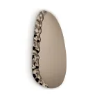 Specchiera Sagomata con Inserto in Vetro Mosso Made in Italy - Amata Viadurini