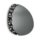 Specchiera Sagomata con Inserto in Vetro Mosso Made in Italy - Amata Viadurini