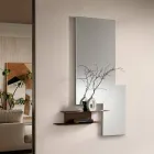 Specchio a Filo Lucido con Telaio in Abs da Parete Realizzato in Italia - Evora Viadurini
