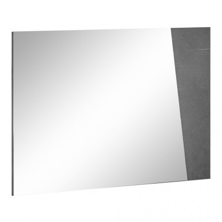 Specchio a Muro con Legno Bianco Lucido Ardesia Design Italiano - Joris Viadurini