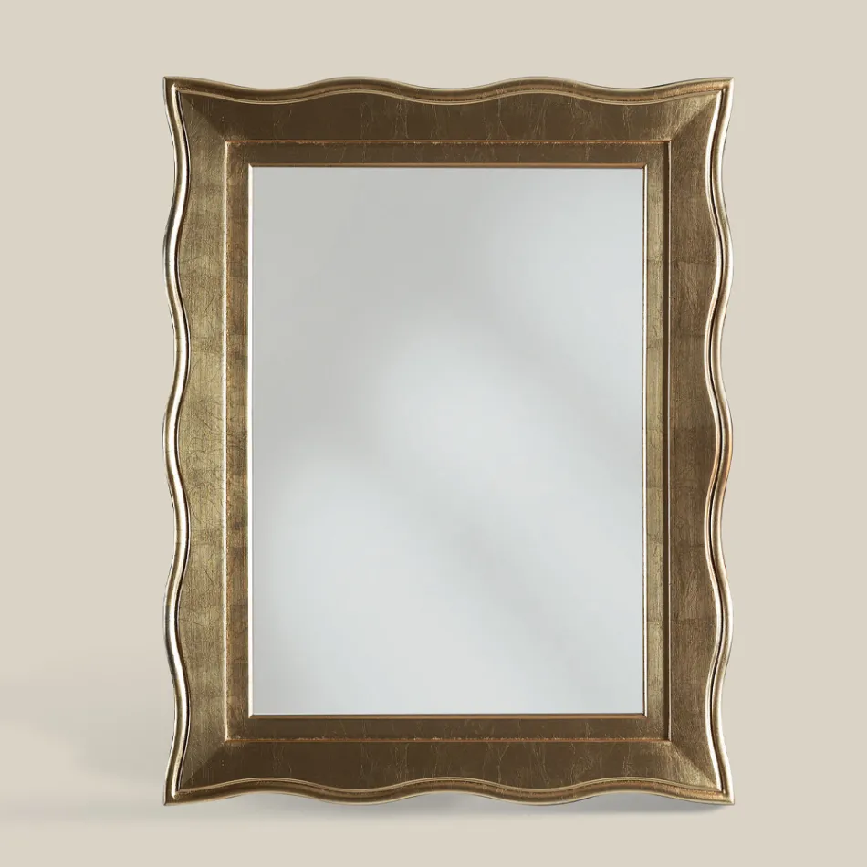 Specchio Classico con Cornice Oro Rettangolare Made in Italy - Florence Viadurini
