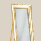 Specchio Classico da Terra in Legno Foglia Oro Made in Italy - Florence Viadurini