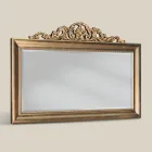 Specchio Classico in Legno Foglia Oro Rettangolare Made in Italy - Ibiscos Viadurini