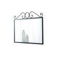 Specchio con Cornice in Ferro Tubolare Nero Grafite Made in Italy - Chester