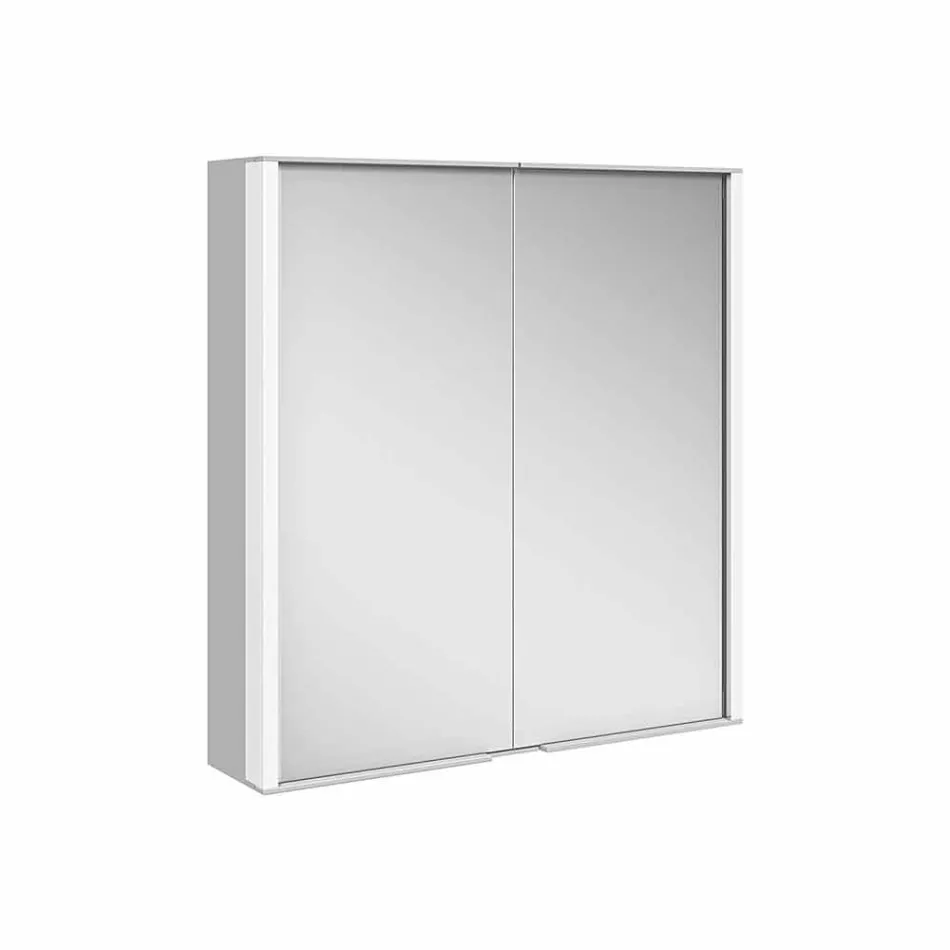 Specchio Contenitore da Parete in Alluminio con Illuminazione LED - Demon Viadurini