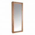 Specchio Contenitore da Parete in Teak con Ripiani e Cassetti Interni - Ralio