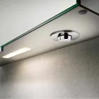 Specchio Contenitore Moderno con 2 Ante in Alluminio Verniciato Argento - Alfio Viadurini