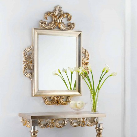 Specchio da muro design classico Guy, 113x155 cm, fatto in Italia Viadurini